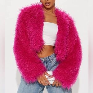 Faux fur coat